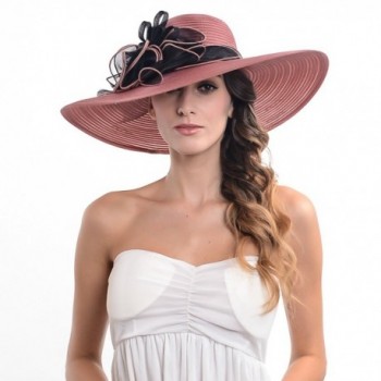 Womens Organza Wide Brim Flower