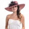 Womens Organza Wide Brim Flower