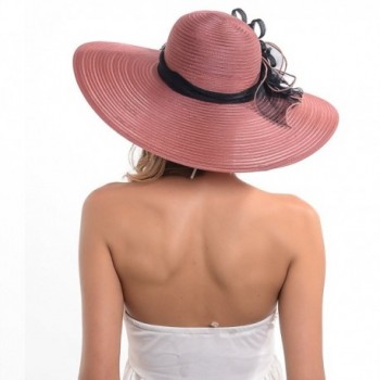 Womens Organza Wide Brim Flower in Women's Sun Hats