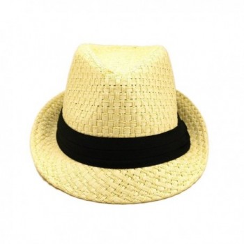 Premium Classic Natural Fedora Straw