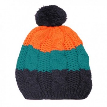 Morehats Winter Stripe Pompom Crochet