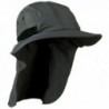 Dark Gray Outdoor Sun Flap Hat - C511KT8C86J