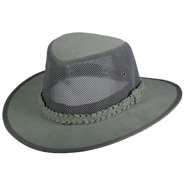 Soaker- Mens Sun Hat- Vented Mesh- UPF 50 - Gray - CC1859ALQUD