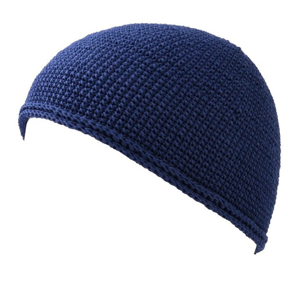 CHARM Casualbox Skull Cap Beanie Hat Kufi Hand Made - 2 Sizes - Navy - CE180W0QMTL