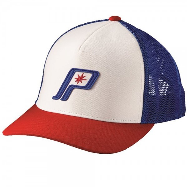 OEM Polaris Retro Adjustable Size Baseball Cap witH Mesh Back Panels Star Logo - Red/White/Blue - CU18C6LNWUZ