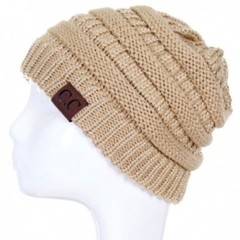 ScarvesMe Trendy Chunky Stretch Metallic in Women's Skullies & Beanies